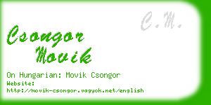 csongor movik business card